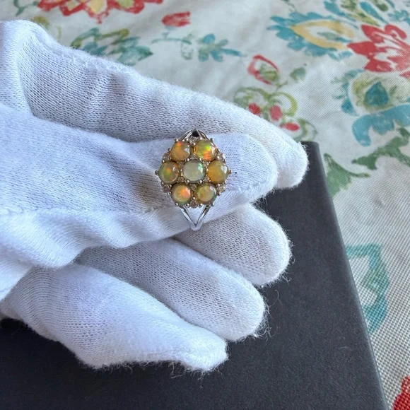 Ethiopian Opal Sterling silver ring